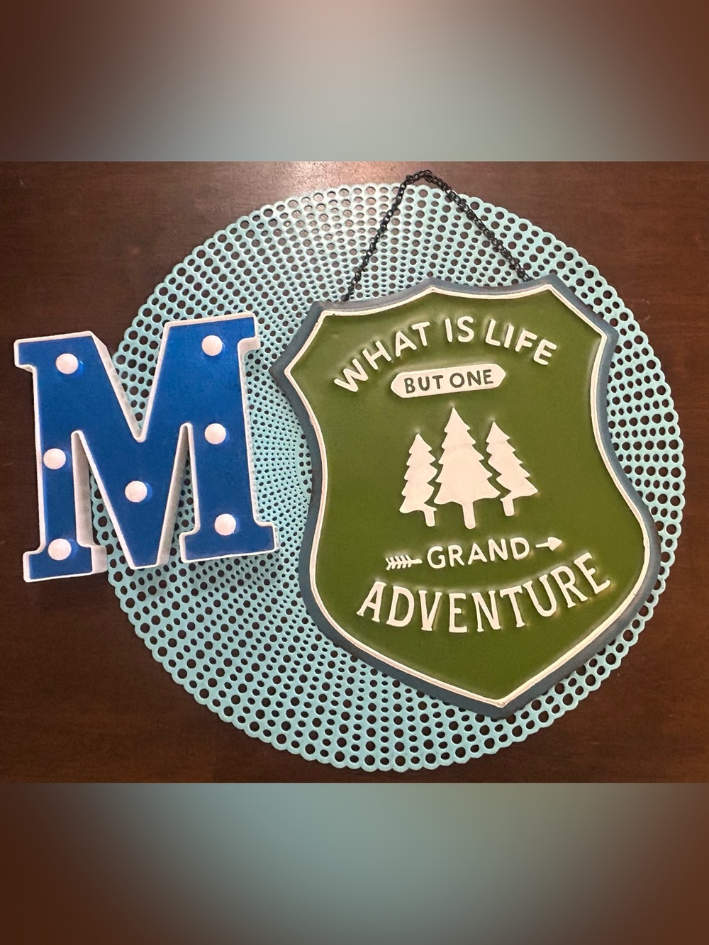 Green 'What Is Life But One Grand Adventure' Wall Plaque by Michael’s